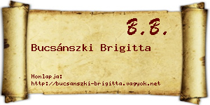 Bucsánszki Brigitta névjegykártya