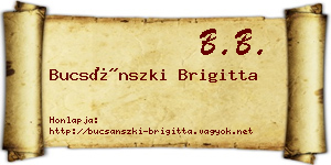 Bucsánszki Brigitta névjegykártya